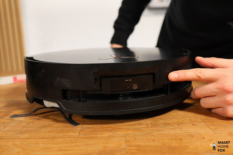 DIe Objekterkennungstechnologie des ECOVACS DEEBOT X8 PRO OMNI ist in der Nahaufnahme zu sehen.